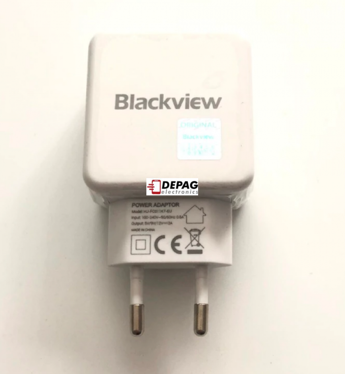Blackview nabíječka pro telefon BV5800 GBV5800, 5V / 2A, originální nabíjecí adaptér Blackview s pečetí pro telefon BV5800 / Iget GBV5800. Záruka 24 měsíců, certifikace CE, RoHS atd.
