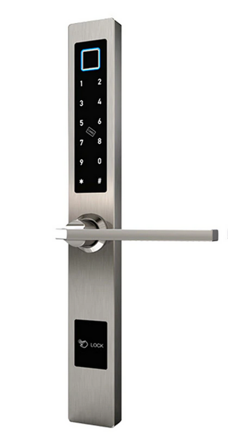 Aegis W918-4, rozměr 35*85mm, Bluetooth, WiFi biometrický zámek na otisk prstů, pro levo i pravo stranné dveře, stříbrná