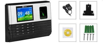 Realand A-L355EU, WiFi, TCP/IP Kancelářský systém docházky s biometrickým otiskem prstu a RFID