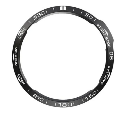 Ochranná luneta pro Garmin Fenix 6 Pro, černá-bílá