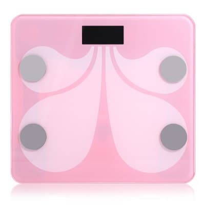 SHINING SY900, Bluetooth 4.1, Smart BMI osobní váha, měření tělesného tuku, svalstva, atd., pink