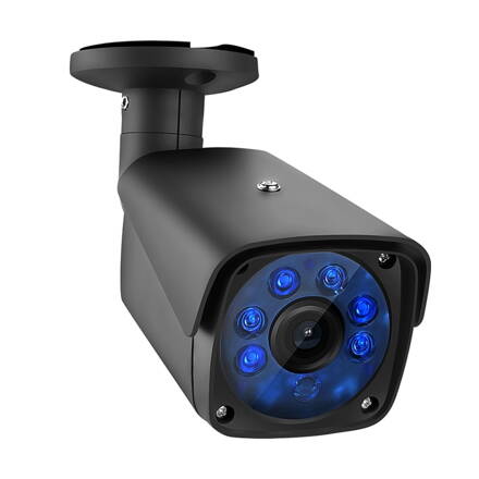 Bezpečnostní kamera IP66 s bezpečnostním krytím proti průchodu kamery s 6 LED diodami, podpora Night Vision, 633W / A 3,6 mm, 1500 TVL CCTV, černá